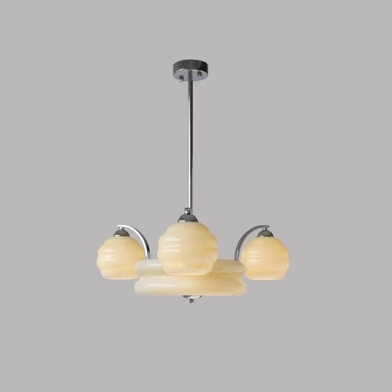 Suspension Verre Multi-Têtes Style Danois — Lustre Bauhaus Nordique Rétro | FJORD™