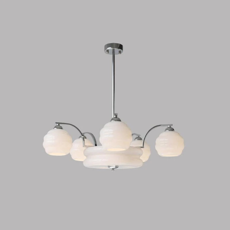 Suspension Verre Multi-Têtes Style Danois — Lustre Bauhaus Nordique Rétro | FJORD™