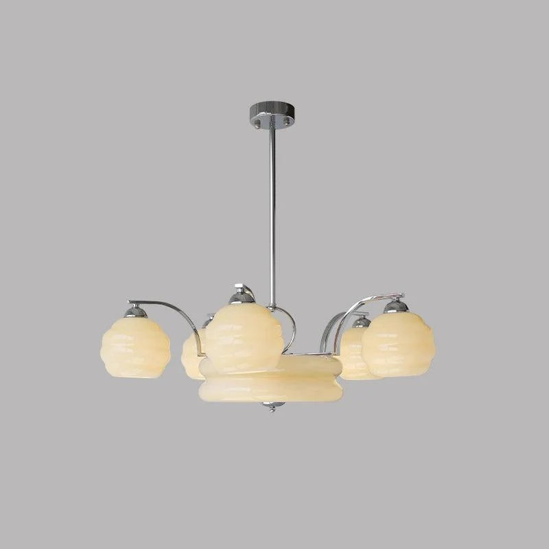 Suspension Verre Multi-Têtes Style Danois — Lustre Bauhaus Nordique Rétro | FJORD™