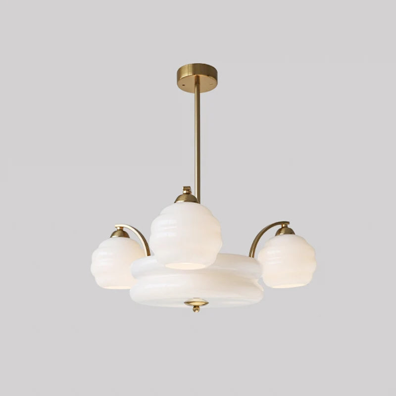 Suspension Verre Multi-Têtes Style Danois — Lustre Bauhaus Nordique Rétro | FJORD™