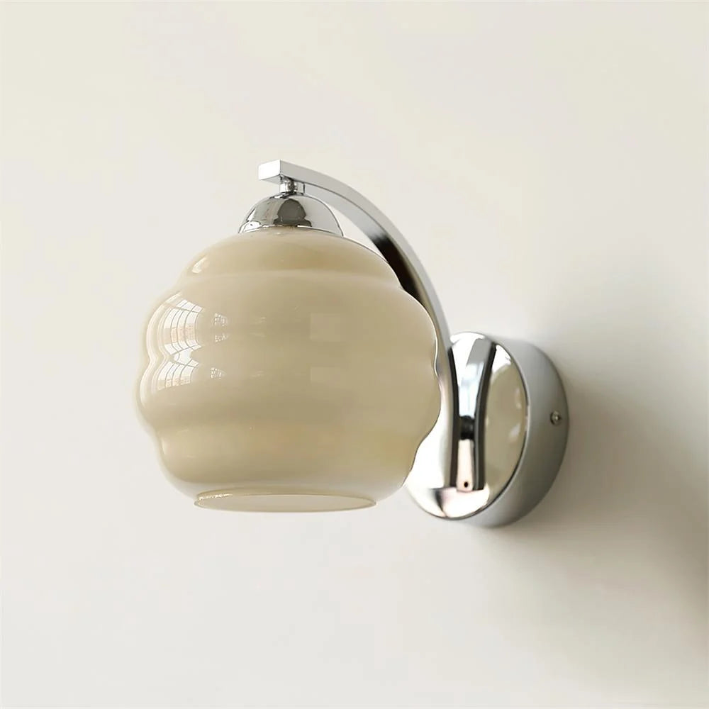 Applique Murale Globe en Verre Laiteux Style Art Déco | GALBE™