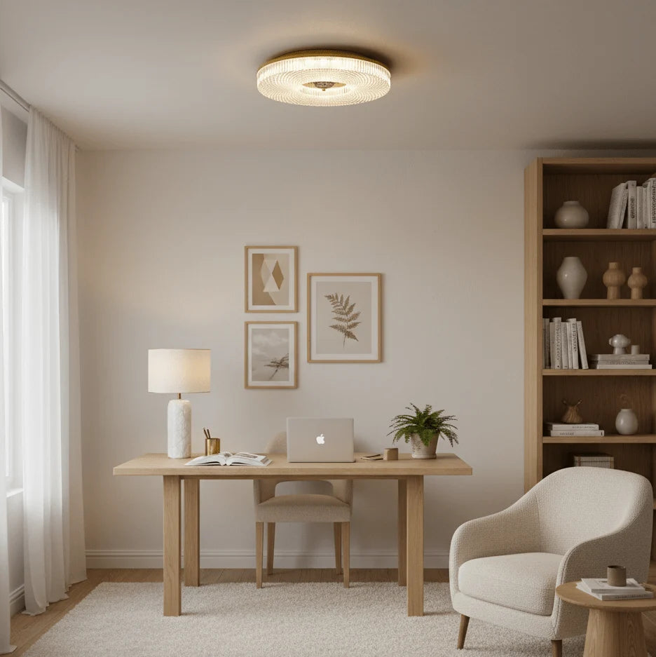 Plafonnier Rond en Acrylique Satiné — Lampe Plafond Style Moderne Tricolore | SATIN™