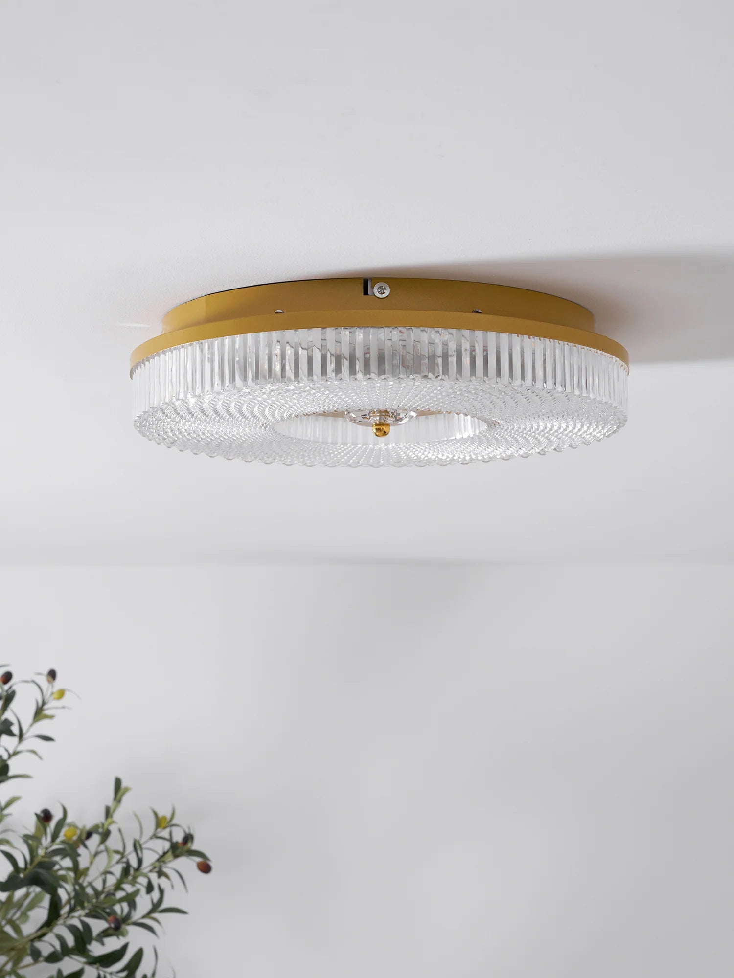 Plafonnier Rond en Acrylique Satiné — Lampe Plafond Style Moderne Tricolore | SATIN™