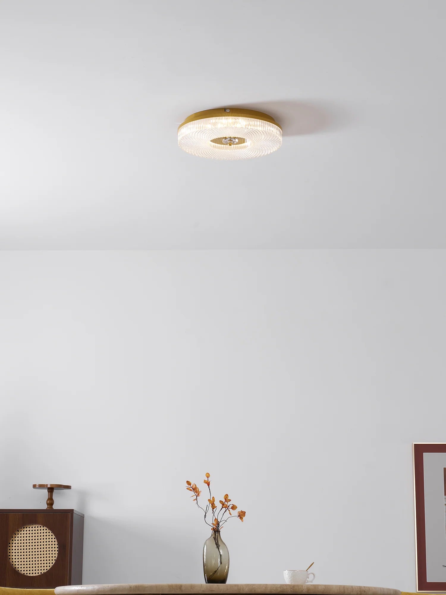Plafonnier Rond en Acrylique Satiné — Lampe Plafond Style Moderne Tricolore | SATIN™