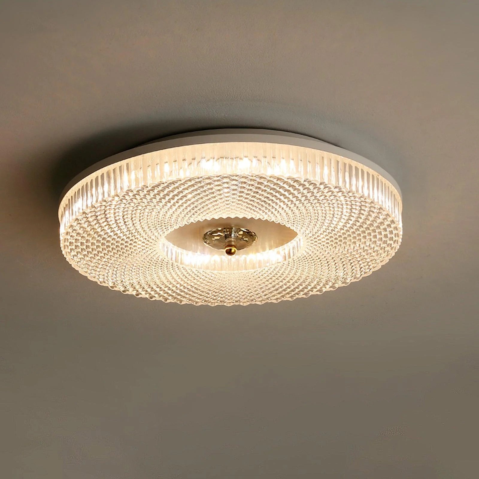 Plafonnier Rond en Acrylique Satiné — Lampe Plafond Style Moderne Tricolore | SATIN™