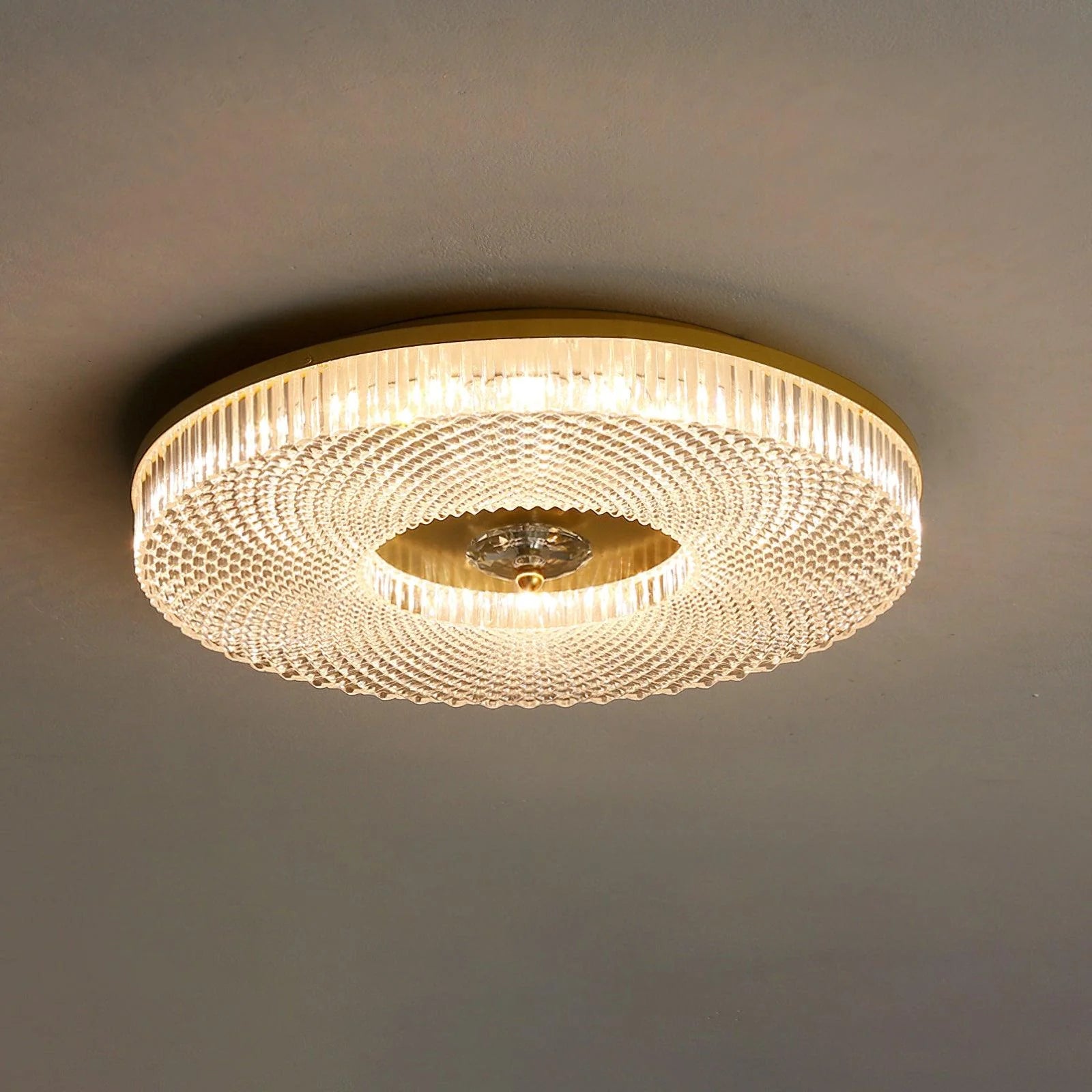 Plafonnier Rond en Acrylique Satiné — Lampe Plafond Style Moderne Tricolore | SATIN™