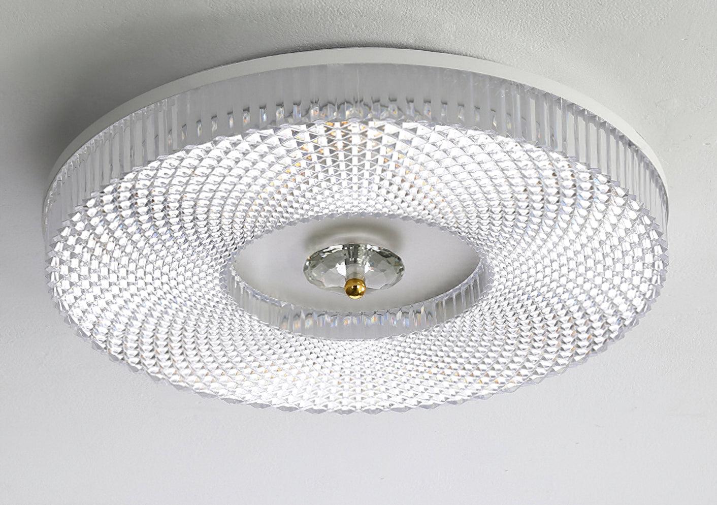 Plafonnier Rond en Acrylique Satiné — Lampe Plafond Style Moderne Tricolore | SATIN™