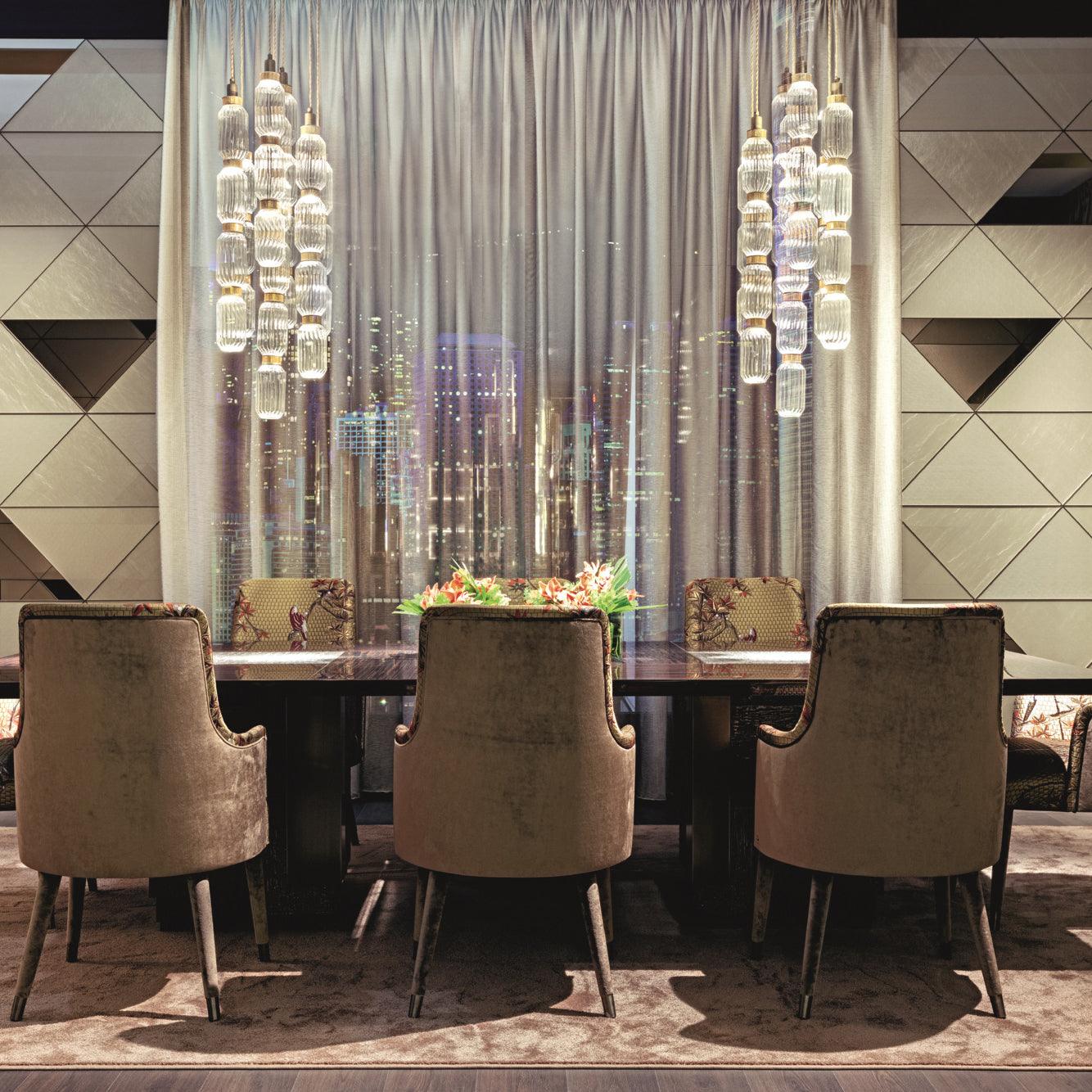Suspension Cylindre en Verre Cristal — Lustre Luxe Style Italien | VENISE™