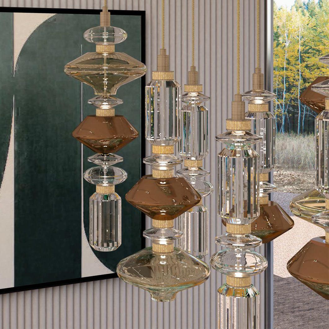 Suspension Cylindre en Verre Cristal — Lustre Luxe Style Italien | VENISE™
