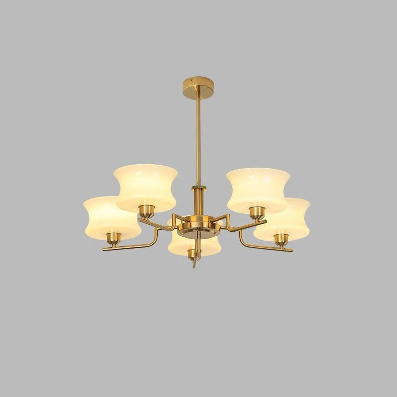 Suspension Globes en Verre Laiteux — Lustre Style Bauhaus Mid-Century | NACRE™