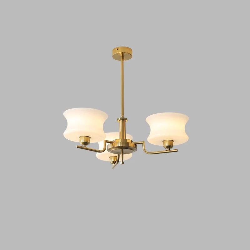 Suspension Globes en Verre Laiteux — Lustre Style Bauhaus Mid-Century | NACRE™