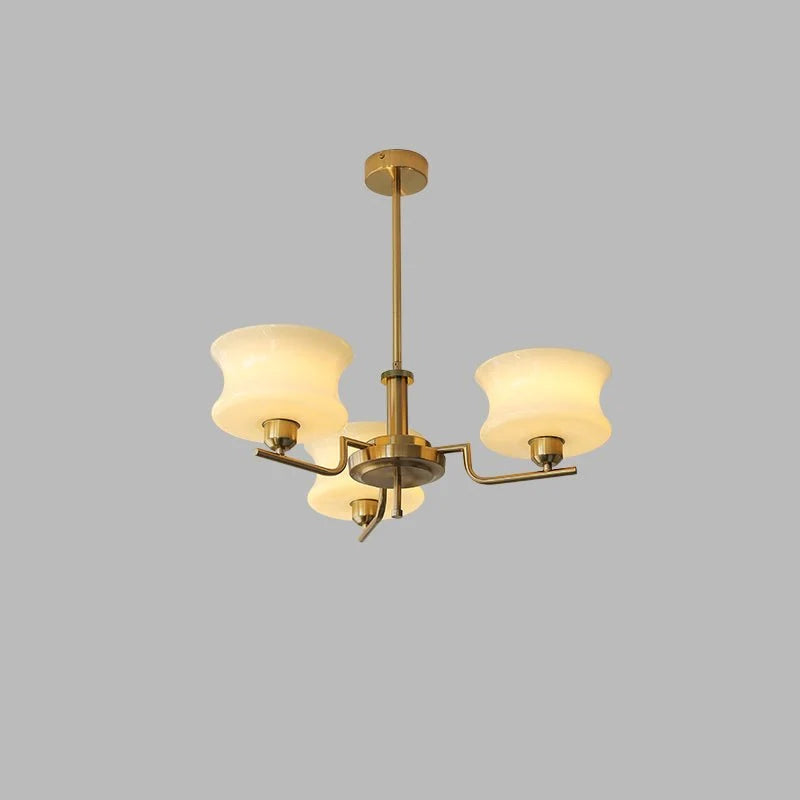 Suspension Globes en Verre Laiteux — Lustre Style Bauhaus Mid-Century | NACRE™