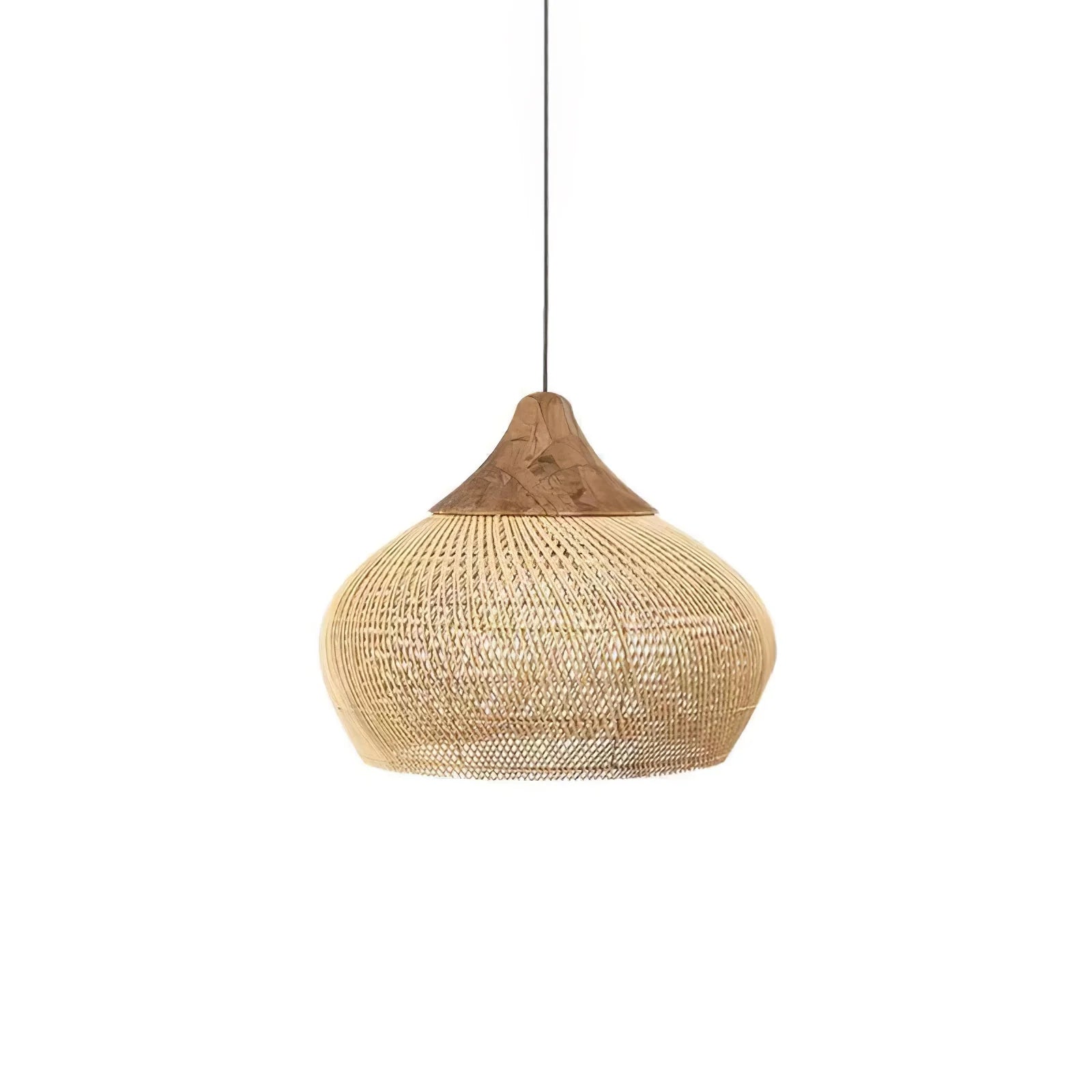 Suspension en Rotin Tressé — Lustre Style Asie du Sud-Est | OSIER™