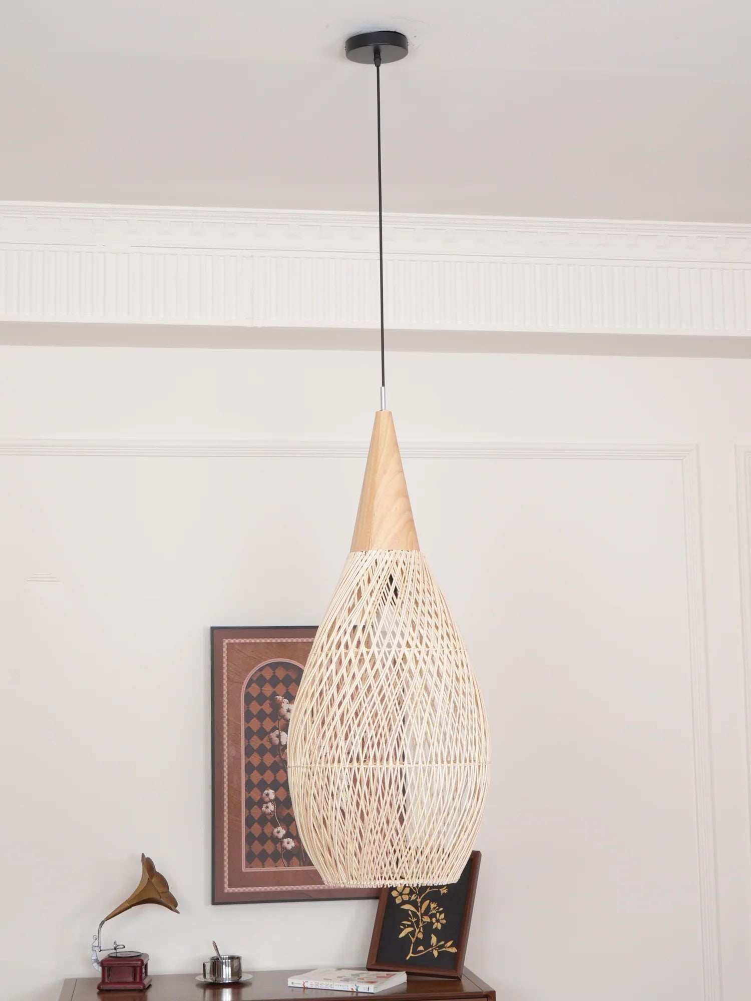 Suspension en Rotin Tressé — Lustre Style Asie du Sud-Est | OSIER™