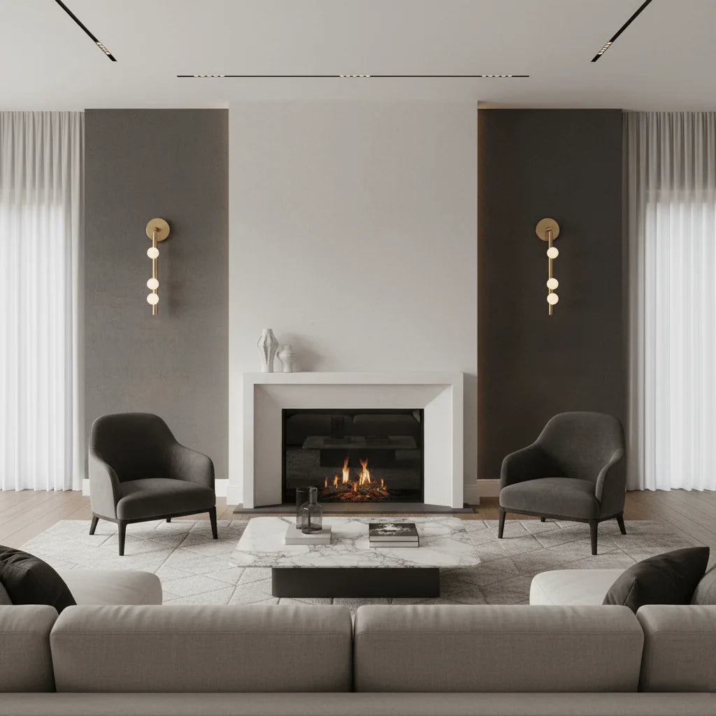 Applique Murale Miroir 3 Globes en Verre — Lampe Vanité Style Industriel Contemporain | COLLIER™