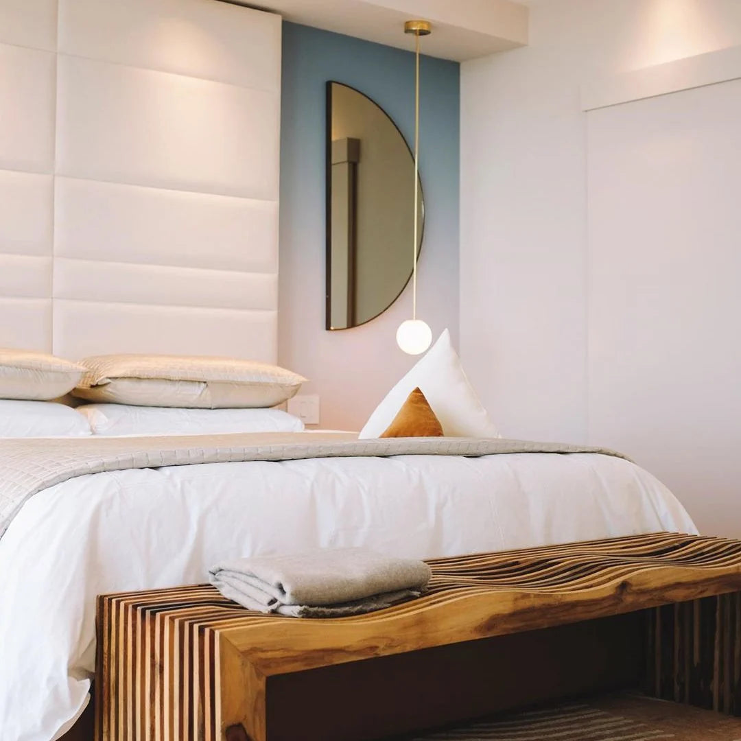 Suspension Boule en Verre Blanc — Lustre Minimaliste Style Moderne | BILLE™