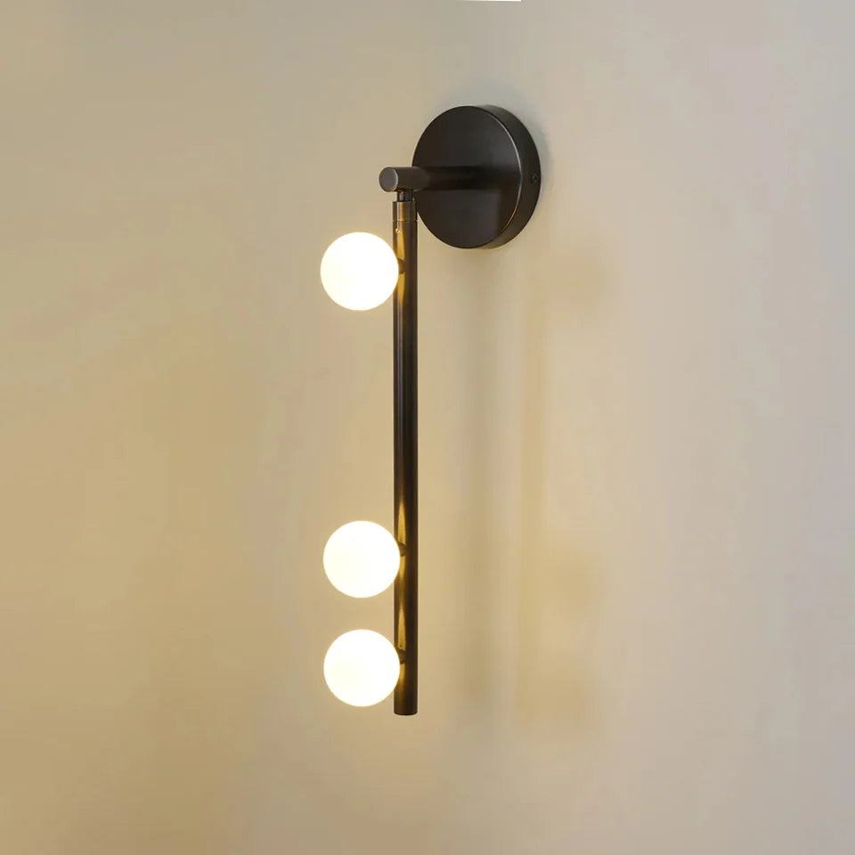 Applique Murale Miroir 3 Globes en Verre — Lampe Vanité Style Industriel Contemporain | COLLIER™