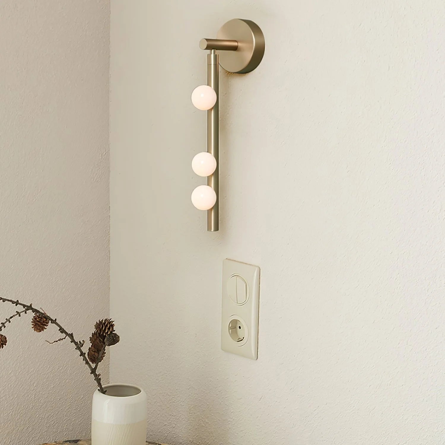 Applique Murale Miroir 3 Globes en Verre — Lampe Vanité Style Industriel Contemporain | COLLIER™