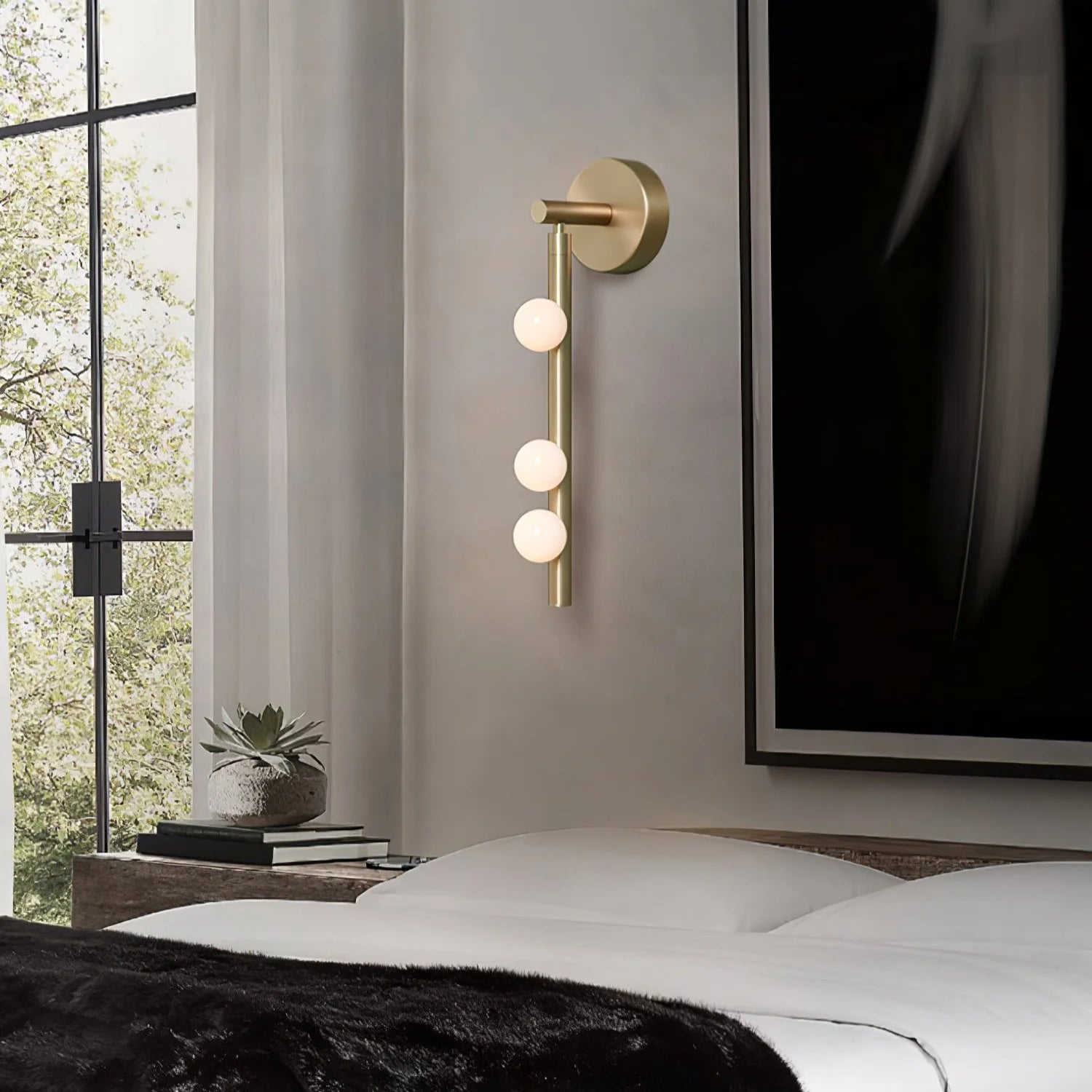 Applique Murale Miroir 3 Globes en Verre — Lampe Vanité Style Industriel Contemporain | COLLIER™