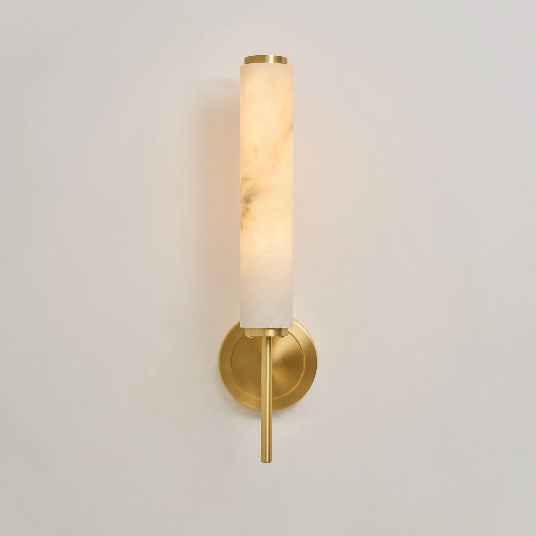 Applique Murale en Marbre Sculpté & Cuivre — Lampe Décorative Style Moderne | MARBRURE™