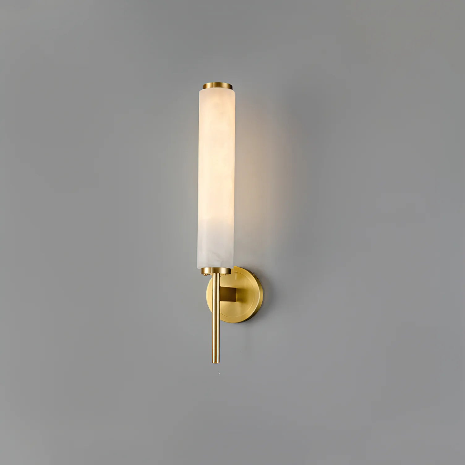 Applique Murale en Marbre Sculpté & Cuivre — Lampe Décorative Style Moderne | MARBRURE™