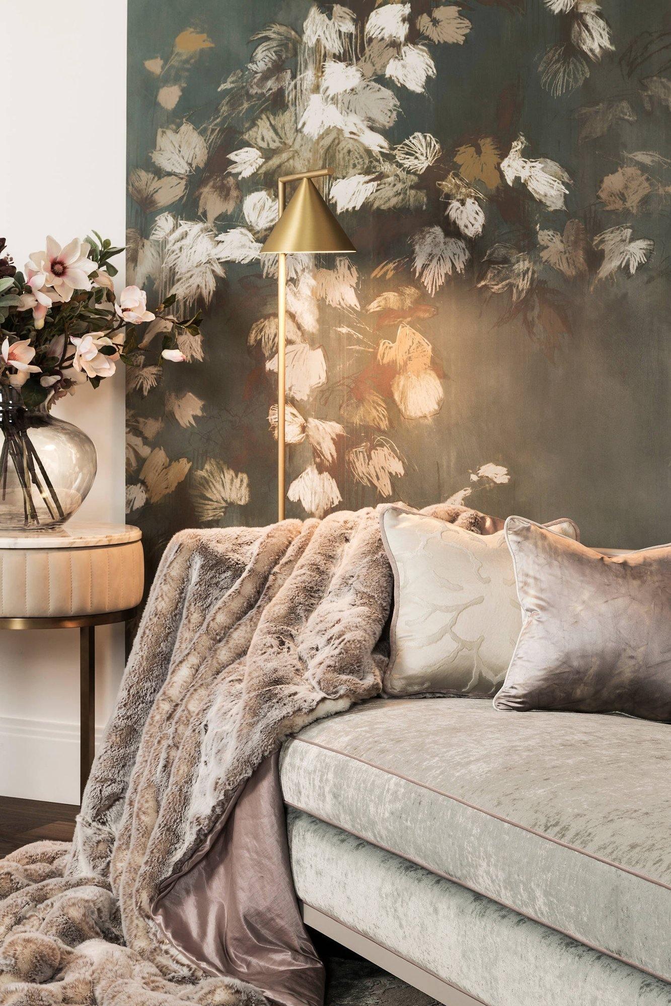 Lampadaire Doré Pied Acier & Base Marbre — Abat-jour Conique Style Classique | CANNE™
