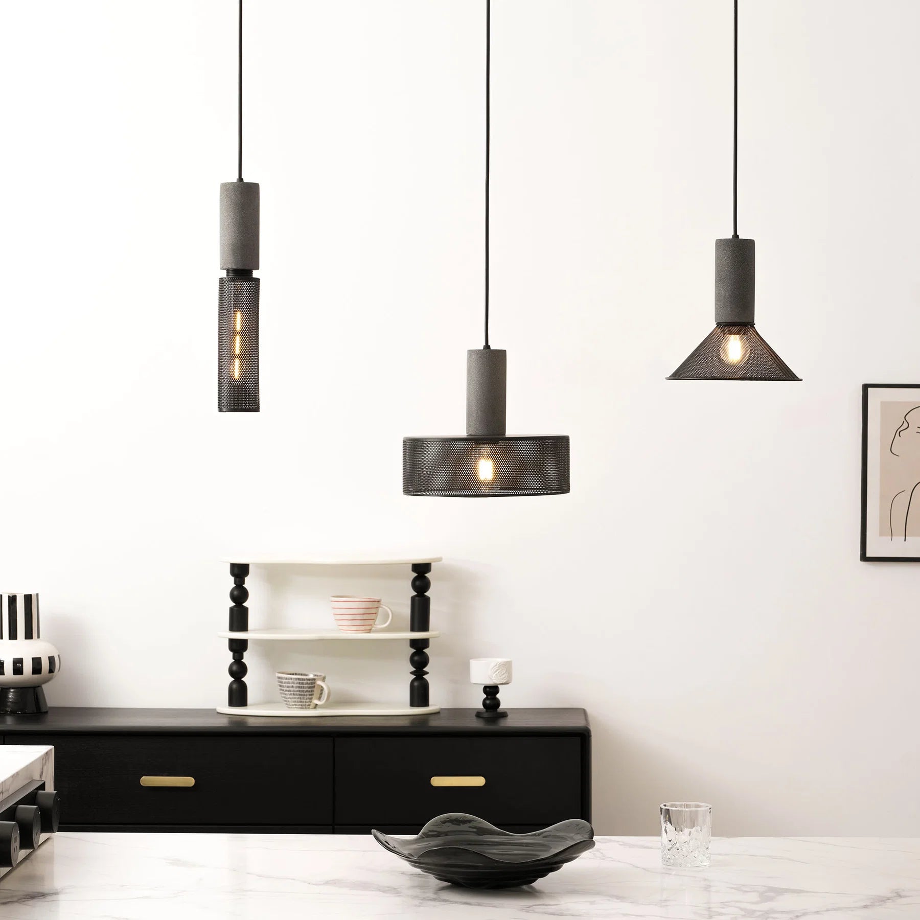 Suspension en Ciment Brut — Lustre Style Loft Industriel Vintage | BÉTON™
