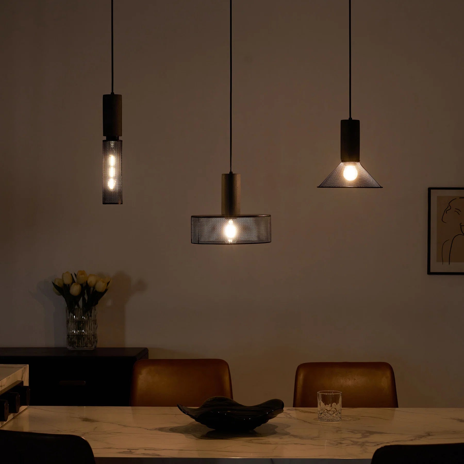 Suspension en Ciment Brut — Lustre Style Loft Industriel Vintage | BÉTON™