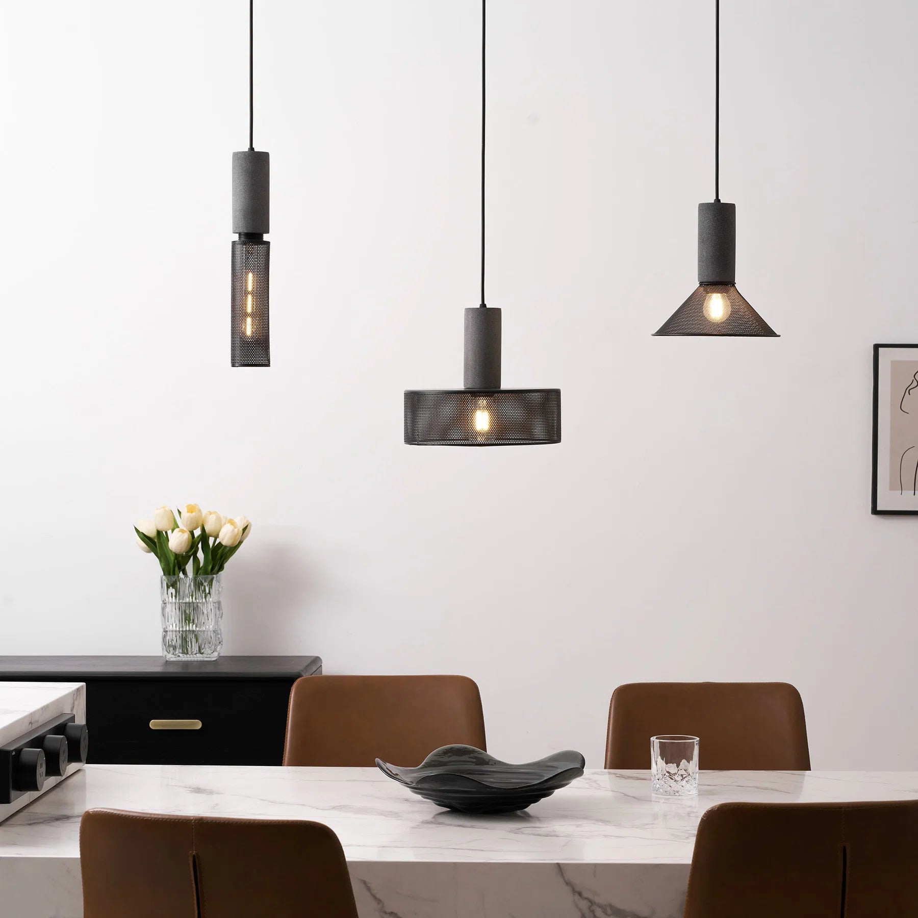 Suspension en Ciment Brut — Lustre Style Loft Industriel Vintage | BÉTON™