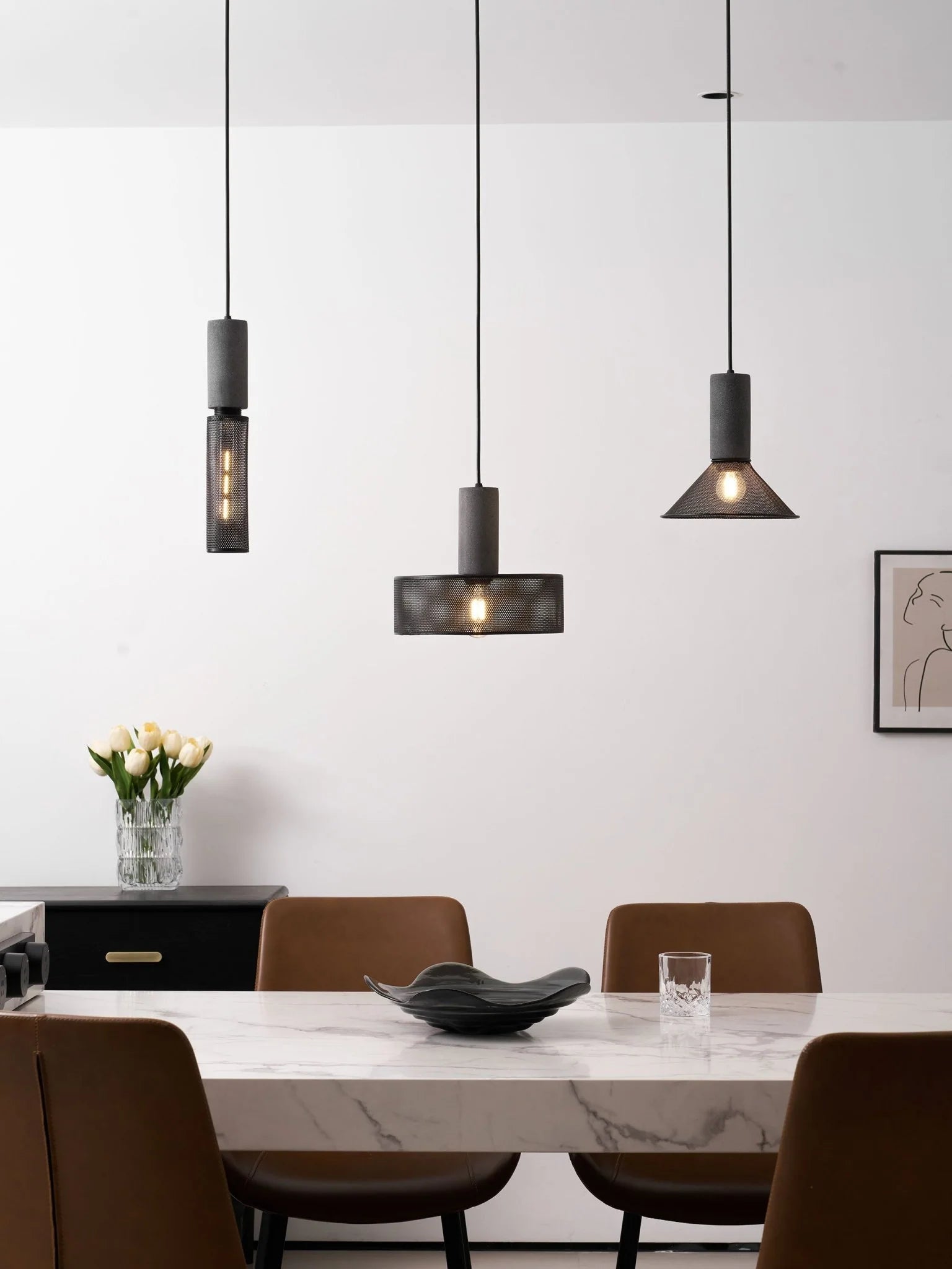Suspension en Ciment Brut — Lustre Style Loft Industriel Vintage | BÉTON™