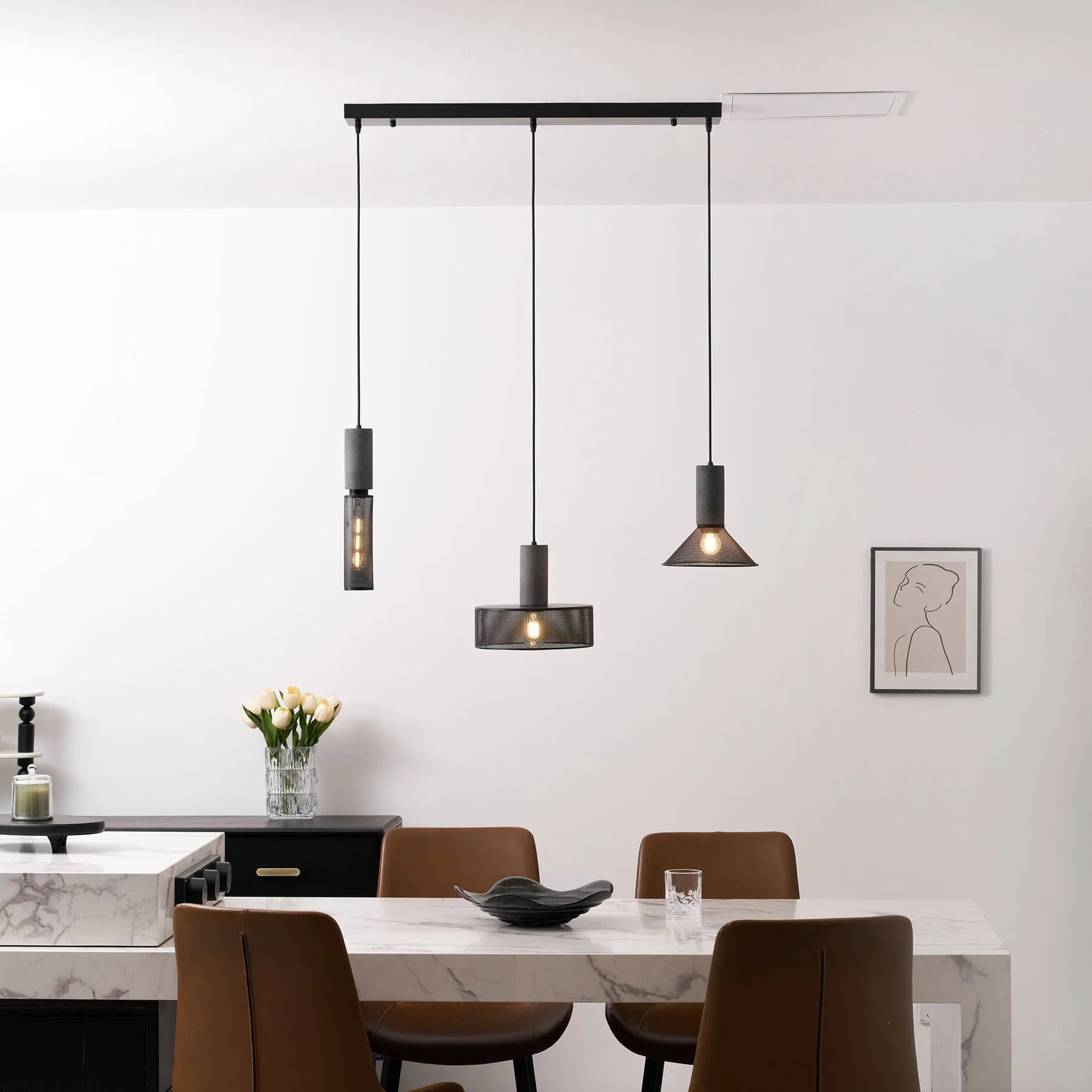 Suspension en Ciment Brut — Lustre Style Loft Industriel Vintage | BÉTON™