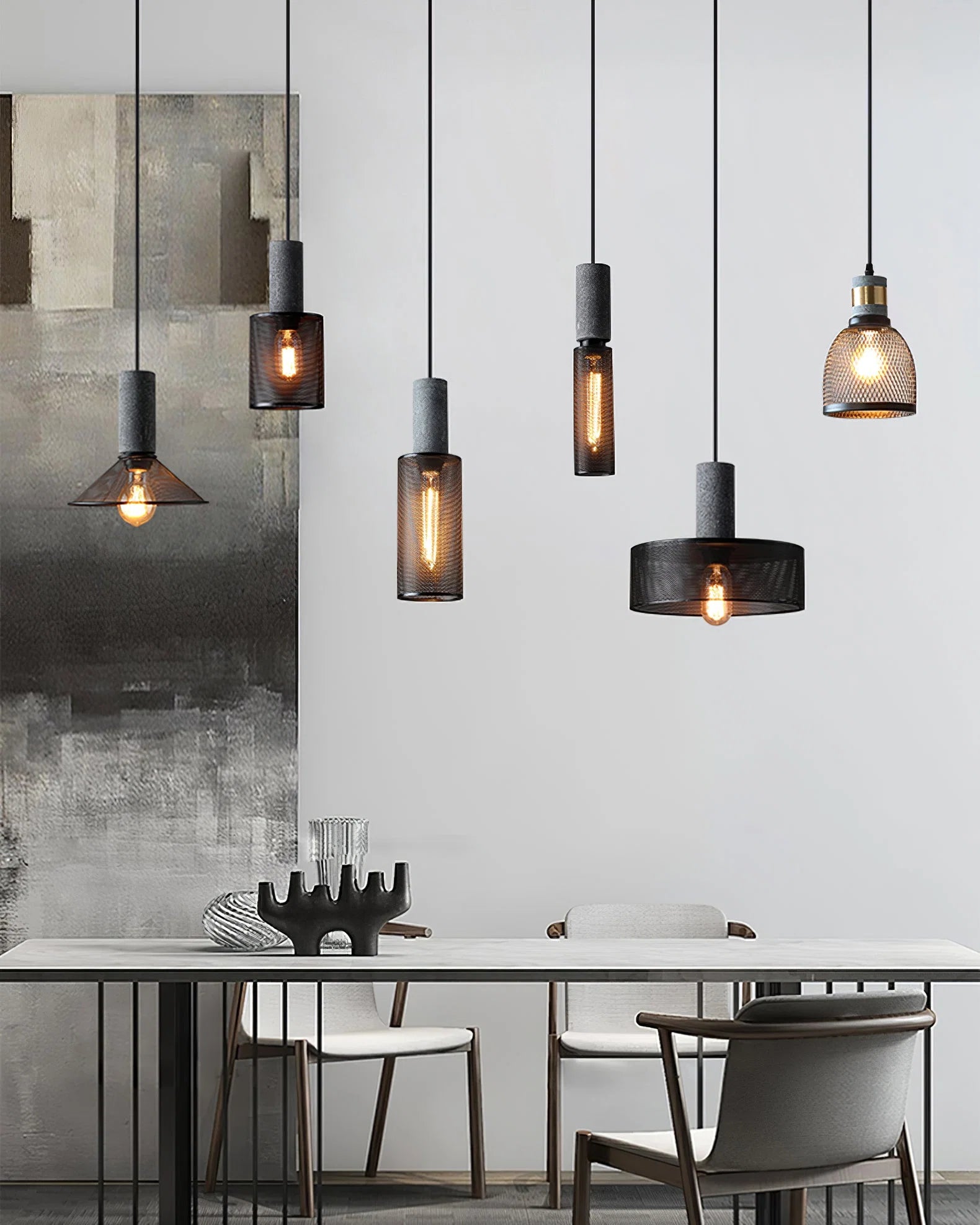 Suspension en Ciment Brut — Lustre Style Loft Industriel Vintage | BÉTON™