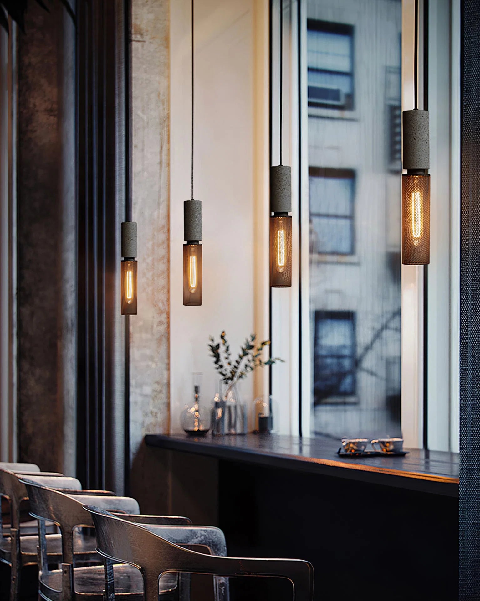 Suspension en Ciment Brut — Lustre Style Loft Industriel Vintage | BÉTON™