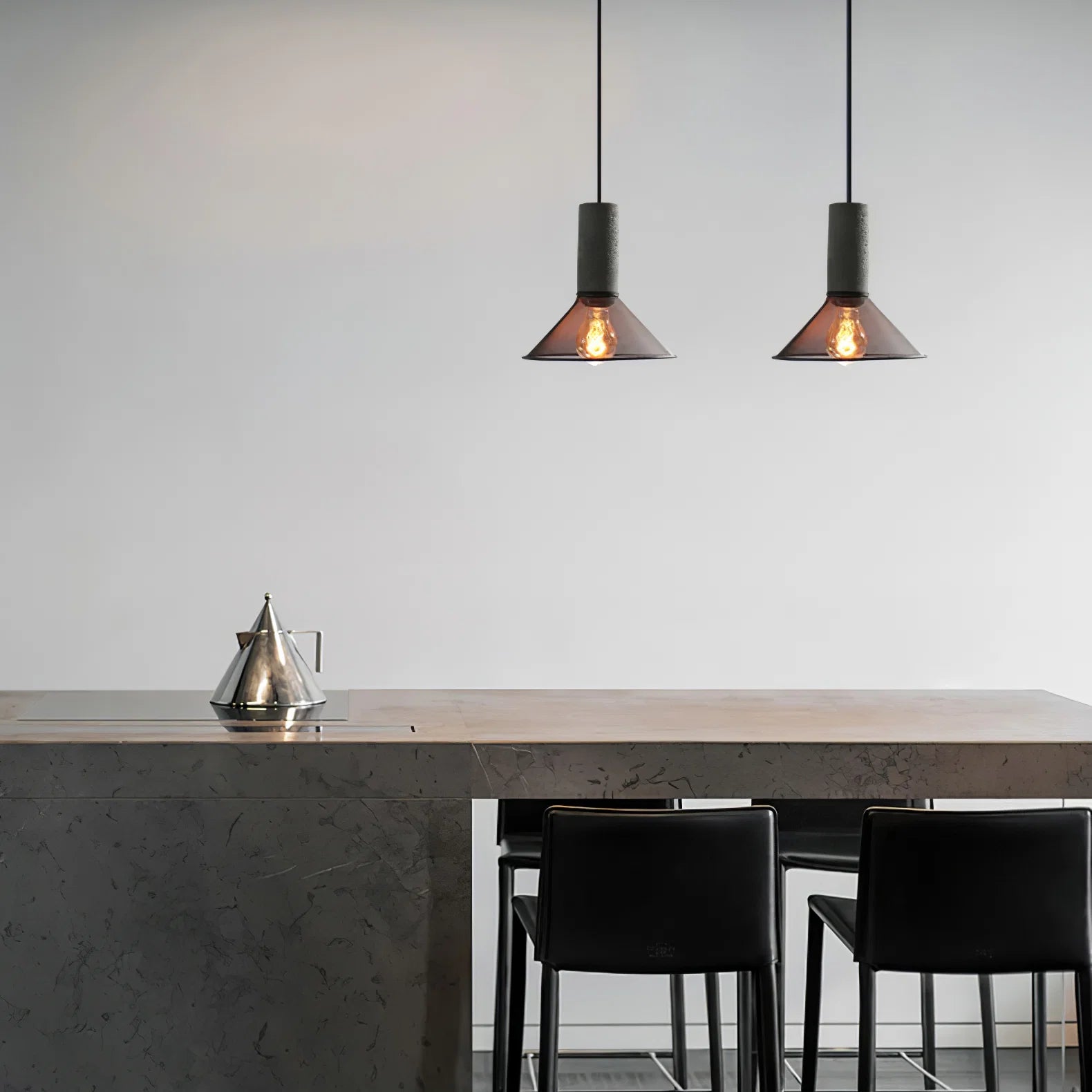 Suspension en Ciment Brut — Lustre Style Loft Industriel Vintage | BÉTON™