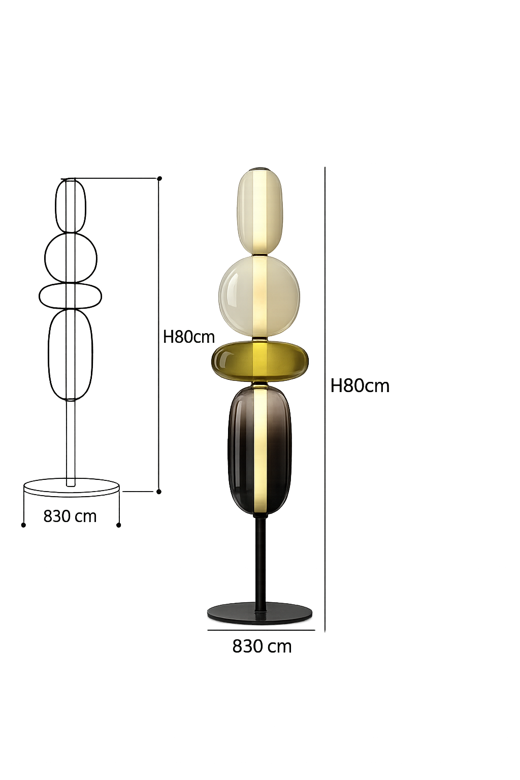 Lampe Boules de Verre Empilées Style Bonbon | BONBON™