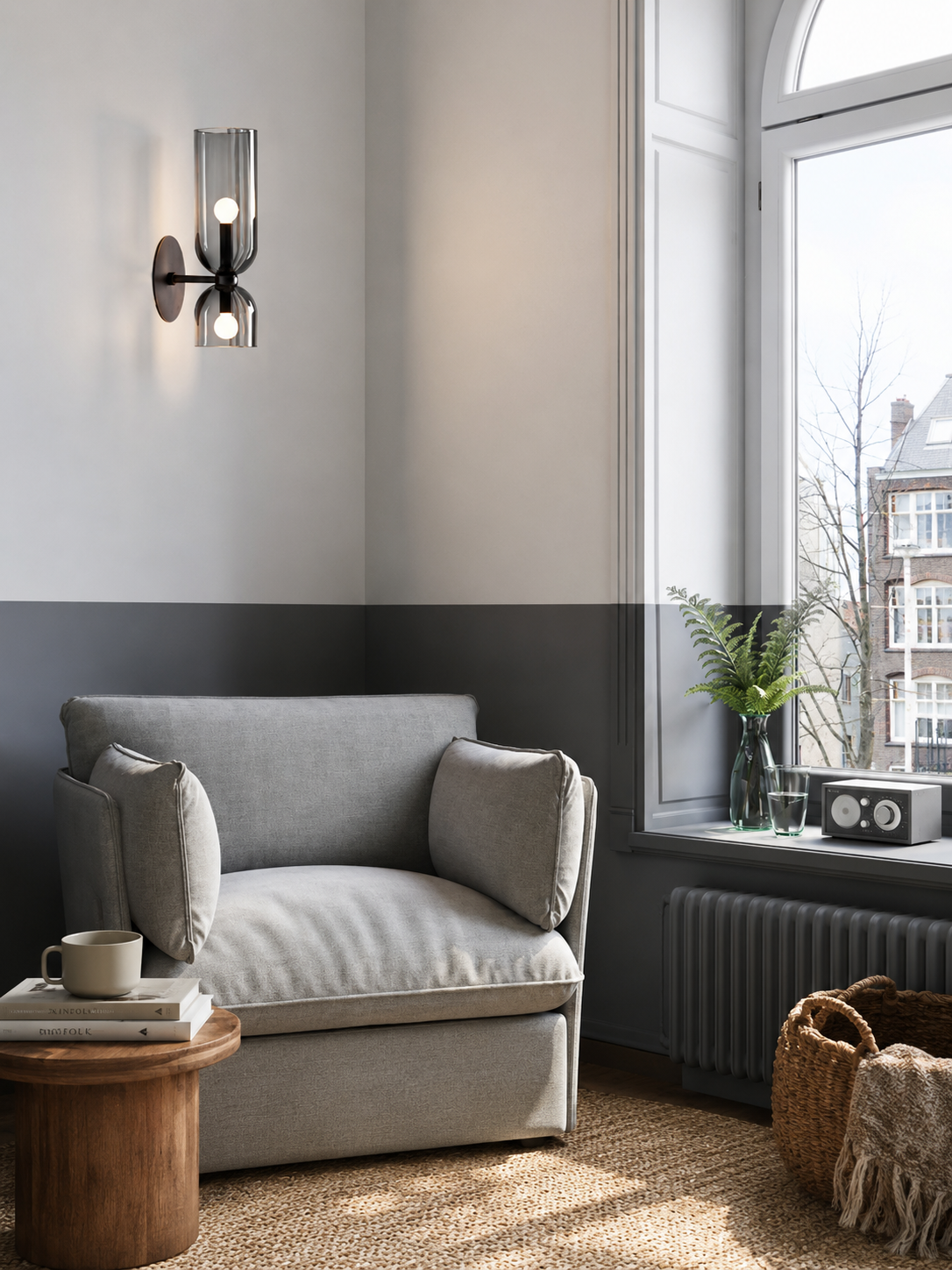 Applique Murale Verre Nordique — Luminaire Design Européen 2 Feux | AZURE™