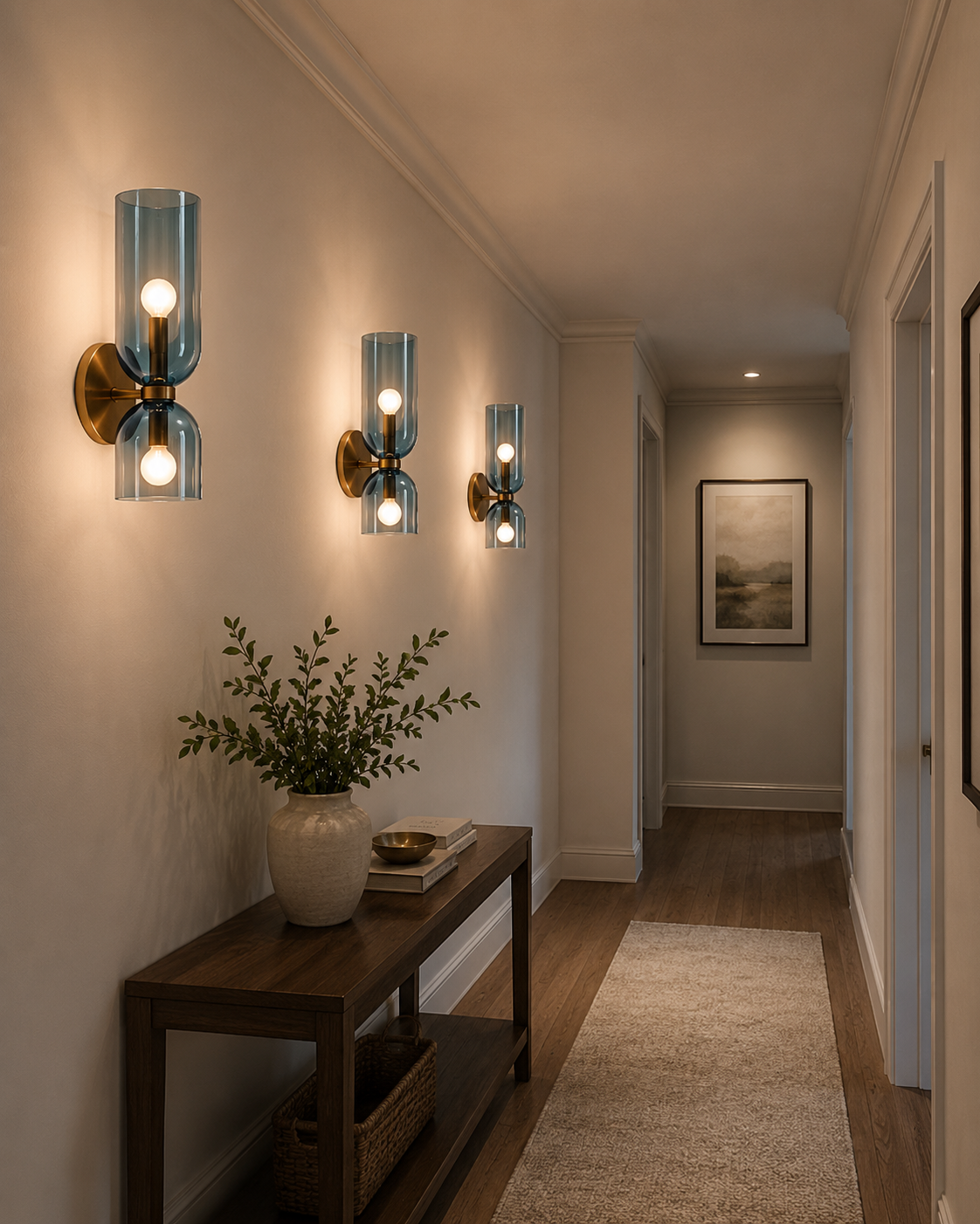 Applique Murale Verre Nordique — Luminaire Design Européen 2 Feux | AZURE™