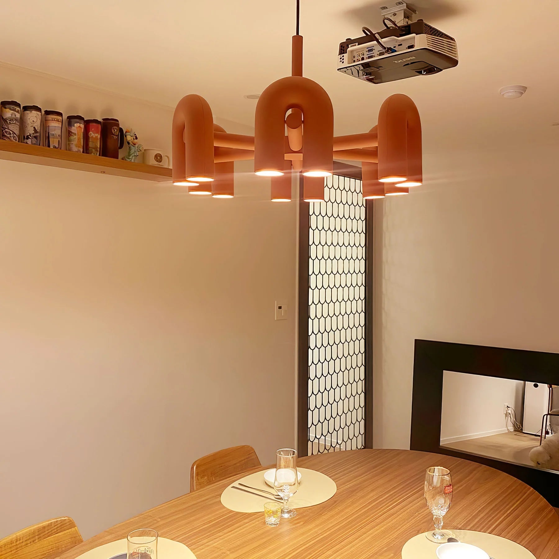 Lustre Tubes en Verre Arches Colorées | MANÈGE™