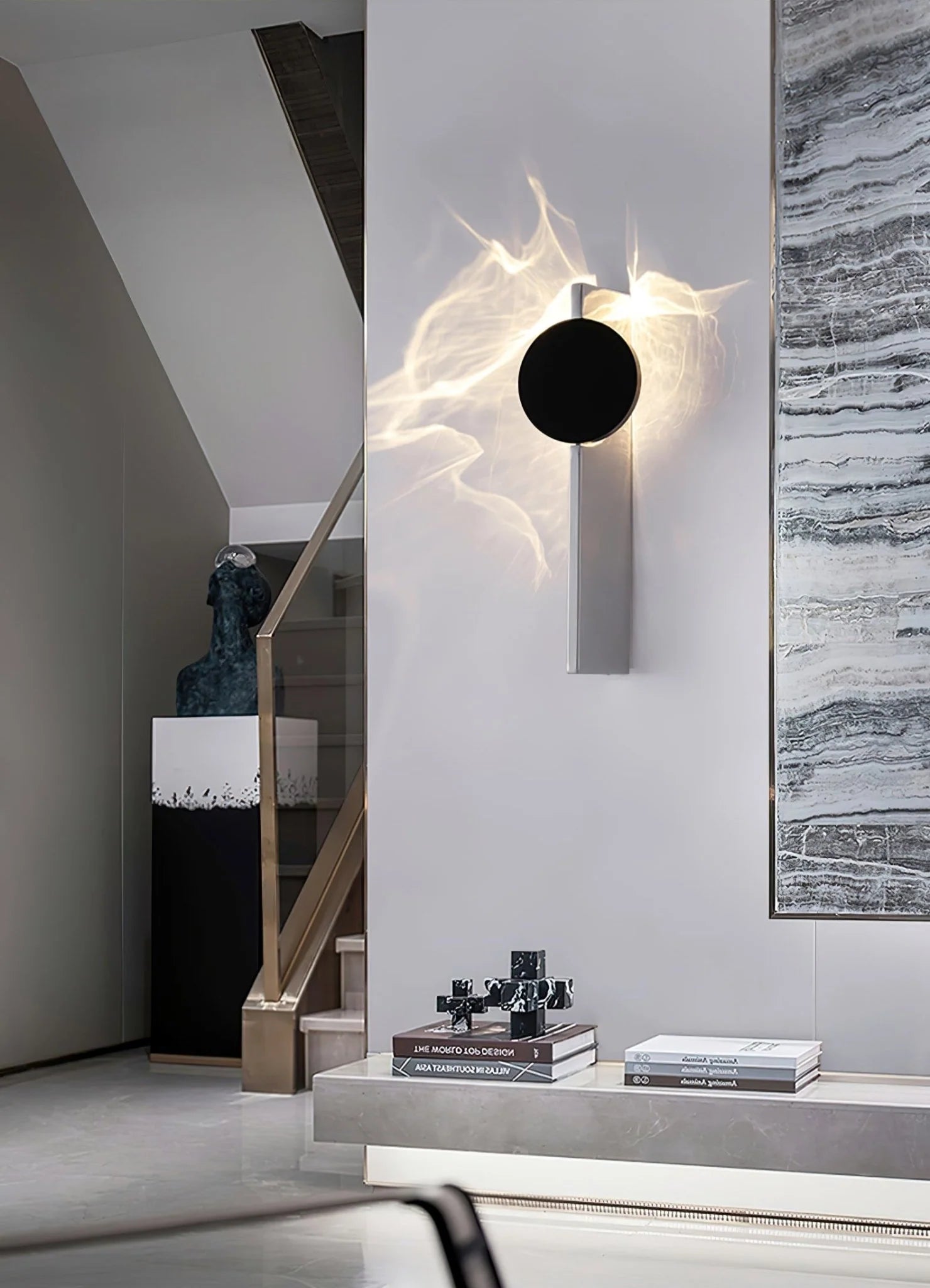 Applique Murale Striée Effet Ombre — Lampe Chevet Style Moderne | STRIÉ™