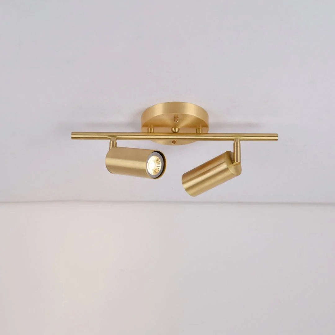 Plafonnier à Projecteurs Orientables en Laiton — Rampe Lumineuse Style Moderne | VISEUR™