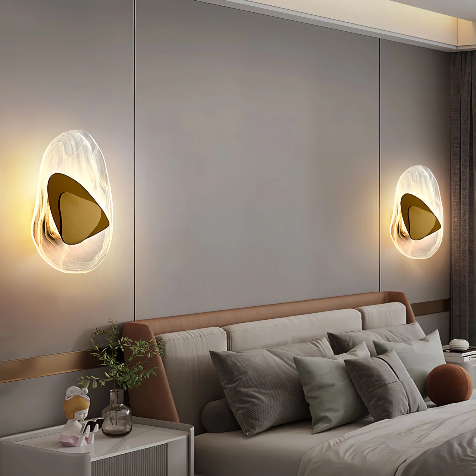Applique Murale Arc en Métal — Lampe Chevet Style Postmoderne Nordique | CROISSANT™