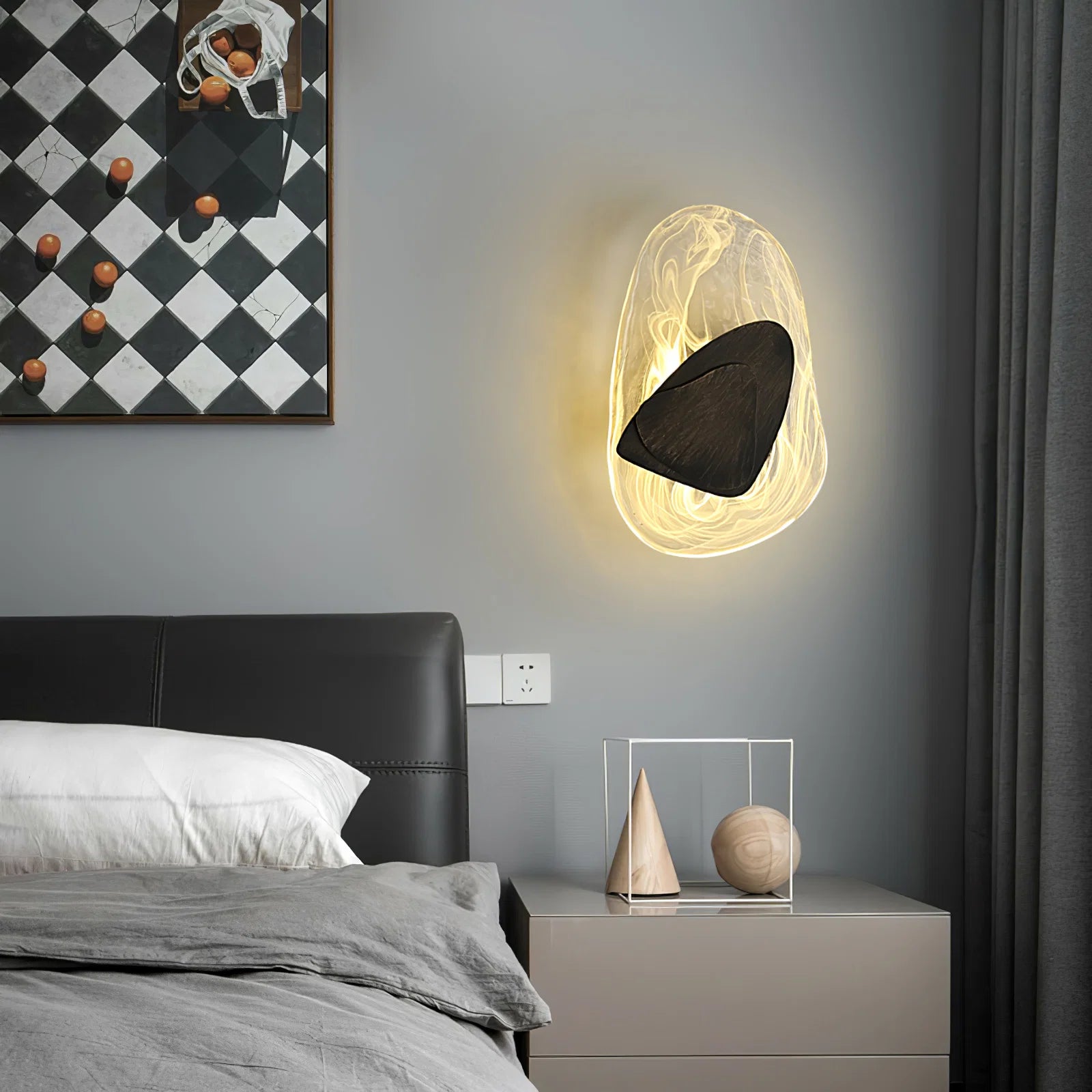 Applique Murale Arc en Métal — Lampe Chevet Style Postmoderne Nordique | CROISSANT™