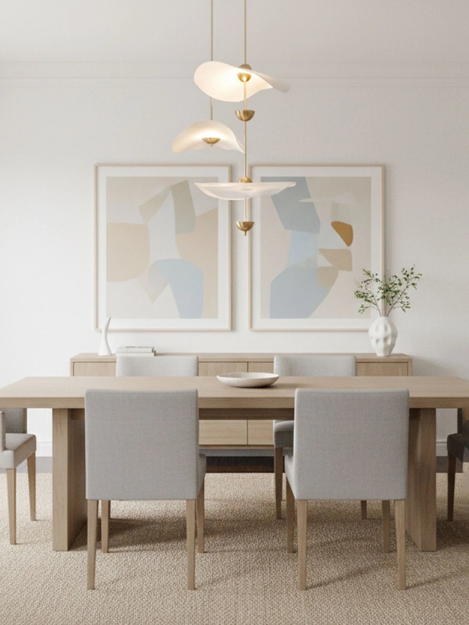 Suspension Feuille de Lotus Dorée — Lustre Art Déco Style Moderne | FEUILLAGE™