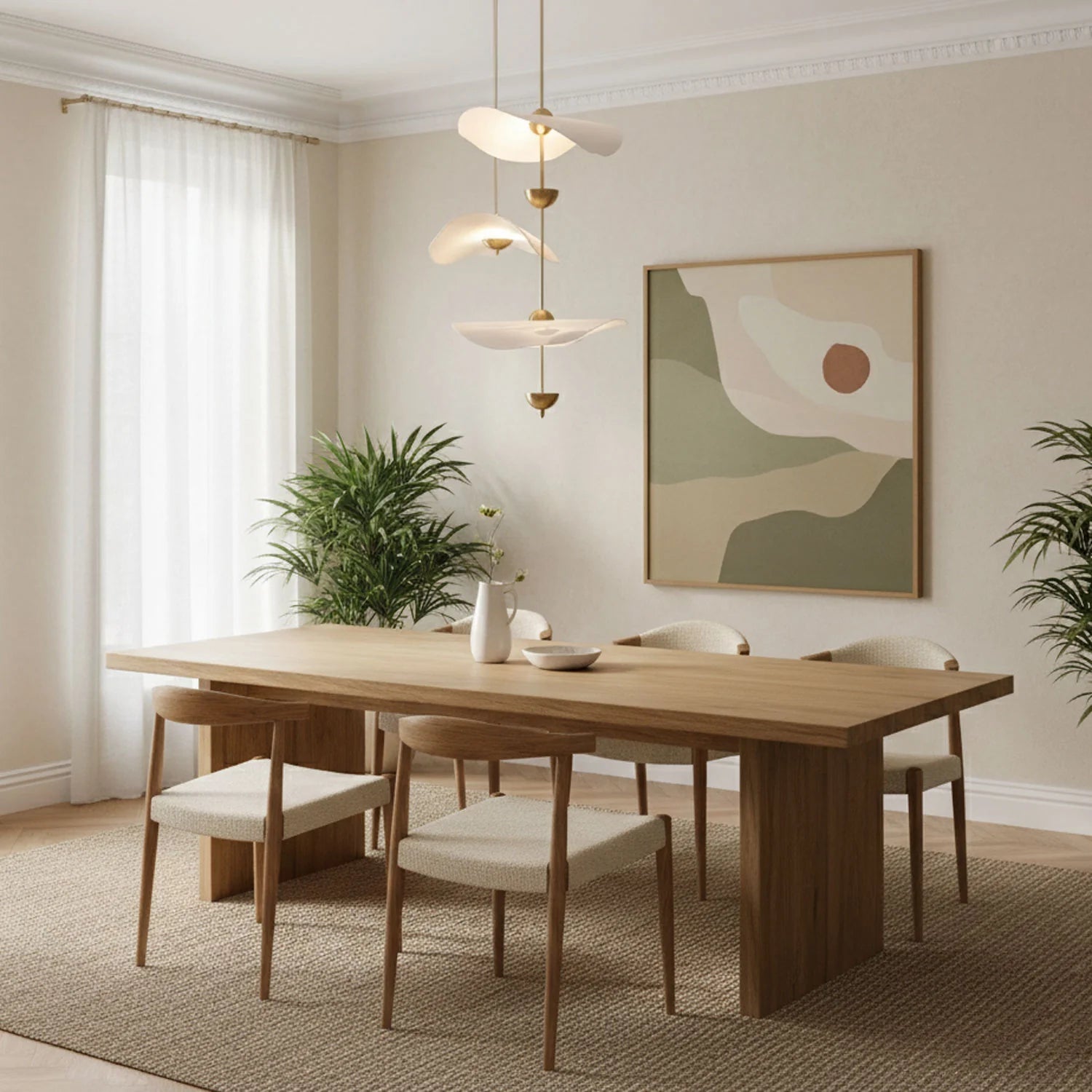 Suspension Feuille de Lotus Dorée — Lustre Art Déco Style Moderne | FEUILLAGE™
