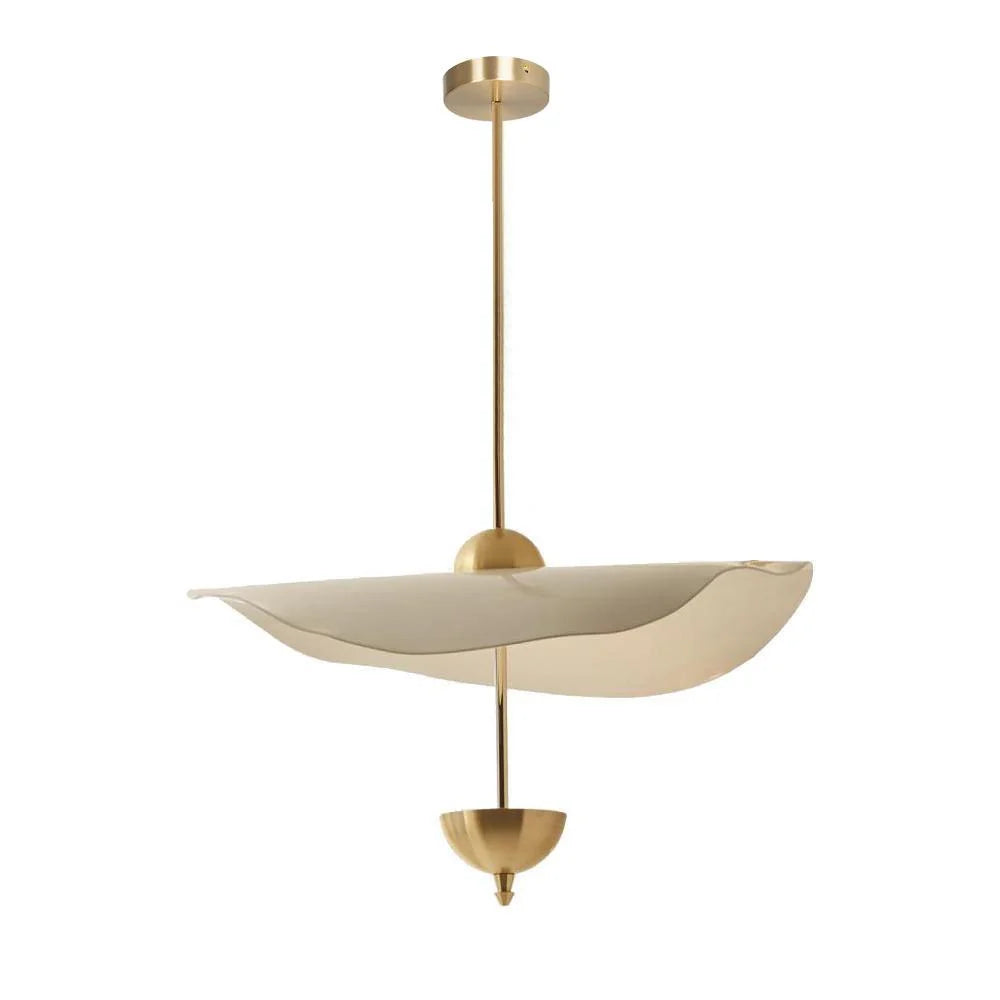Suspension Feuille de Lotus Dorée — Lustre Art Déco Style Moderne | FEUILLAGE™