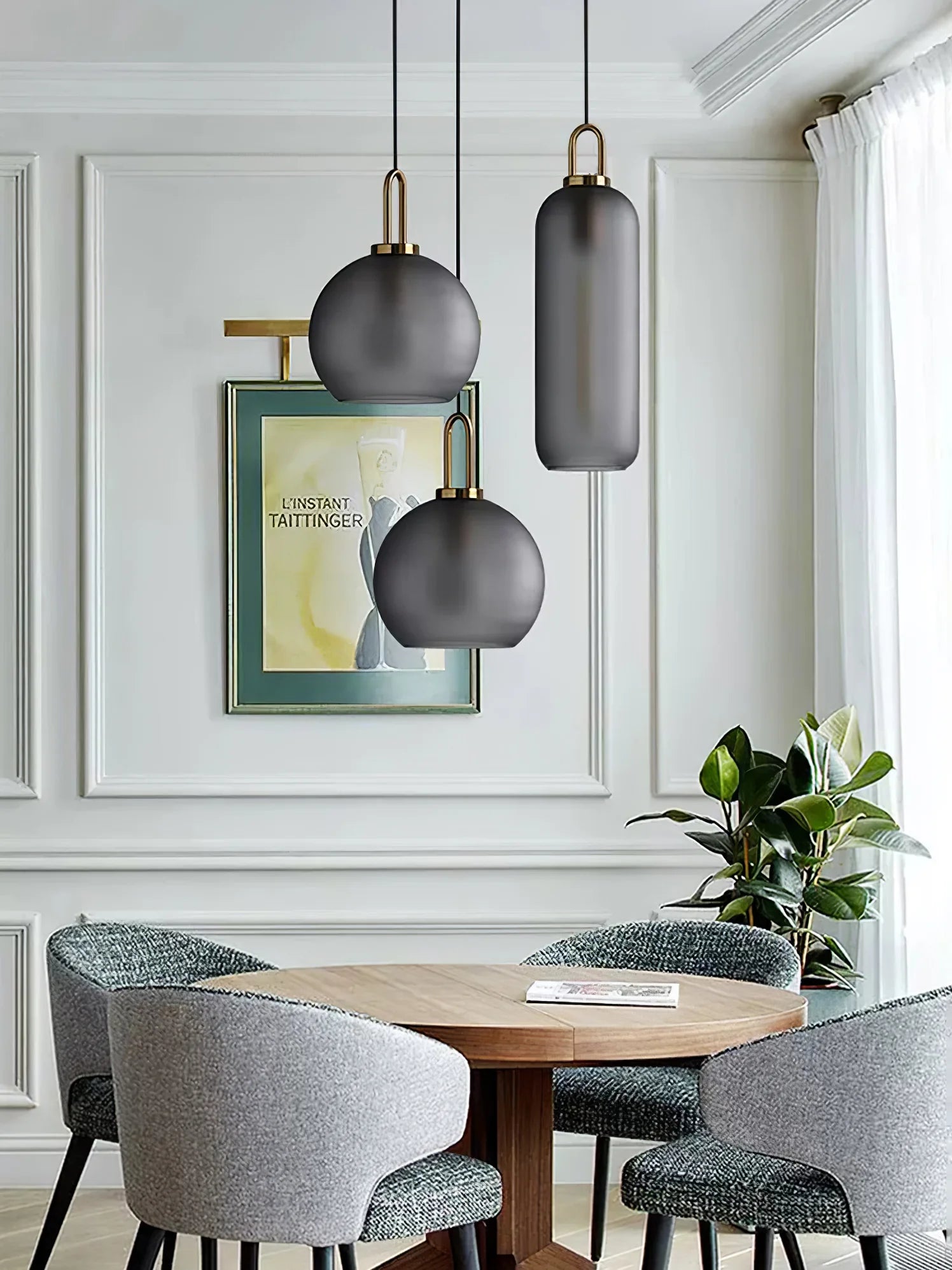 Suspension Boule en Verre Soufflé — Lustre Style Nordique | FLACON™