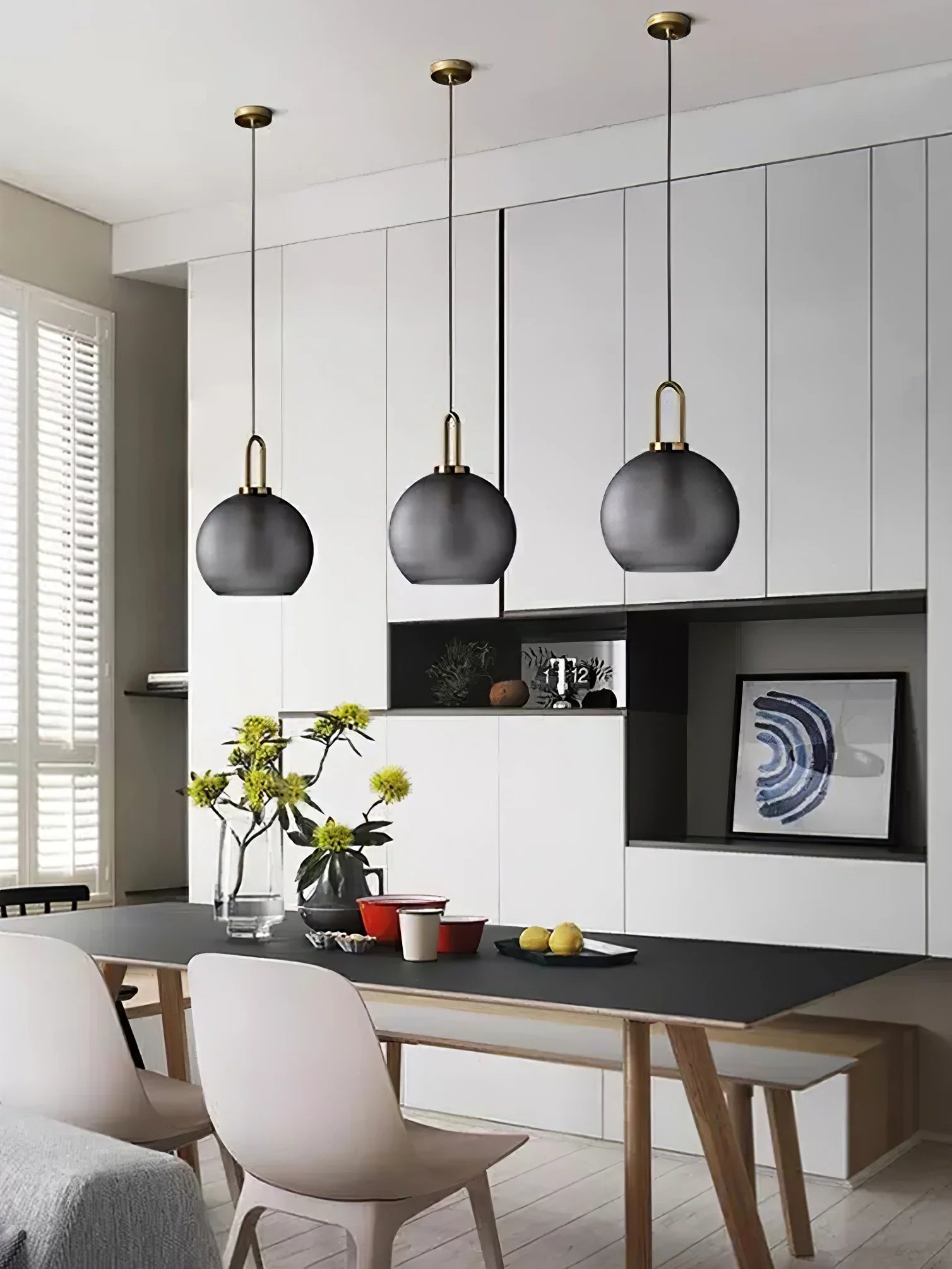 Suspension Boule en Verre Soufflé — Lustre Style Nordique | FLACON™
