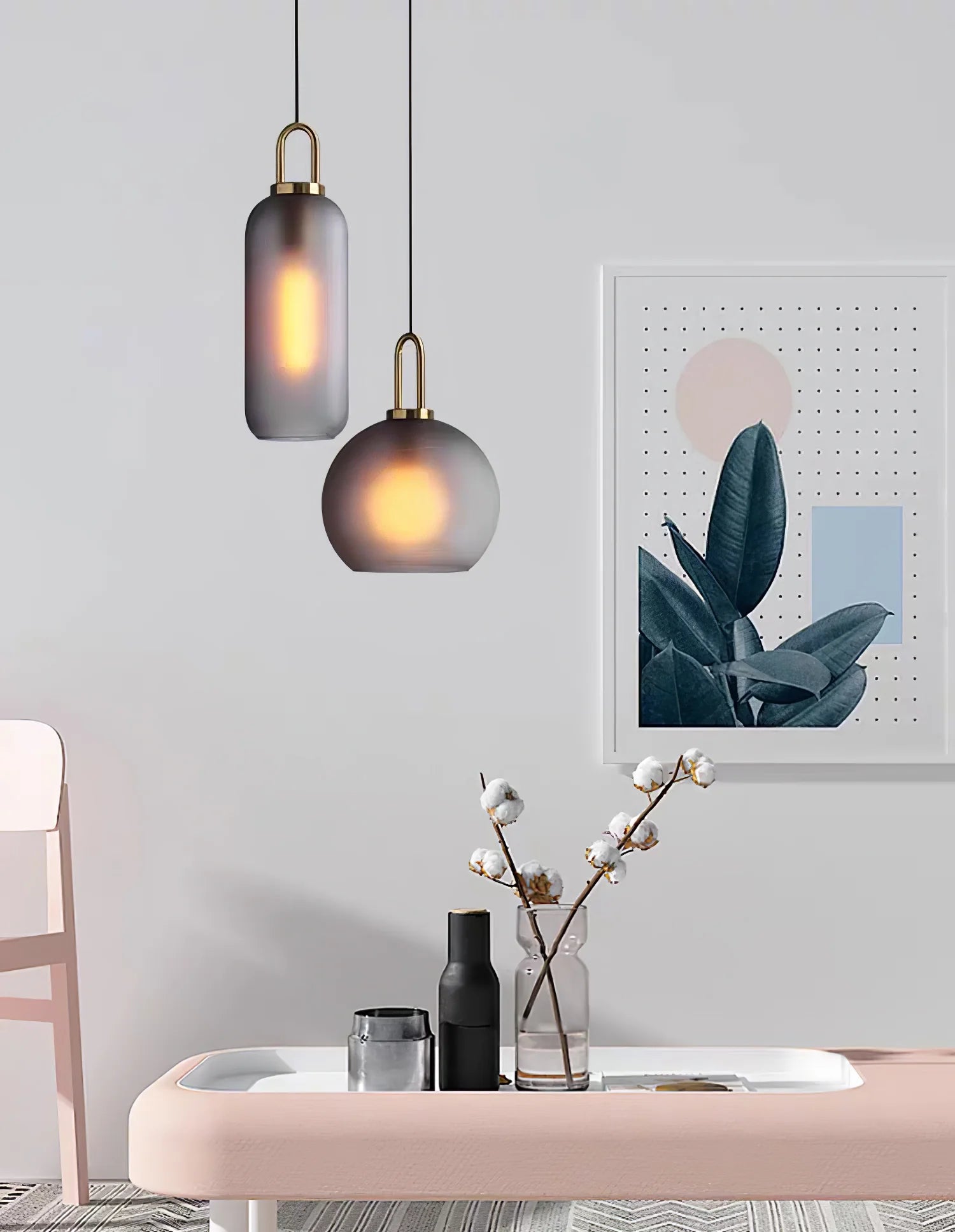 Suspension Boule en Verre Soufflé — Lustre Style Nordique | FLACON™