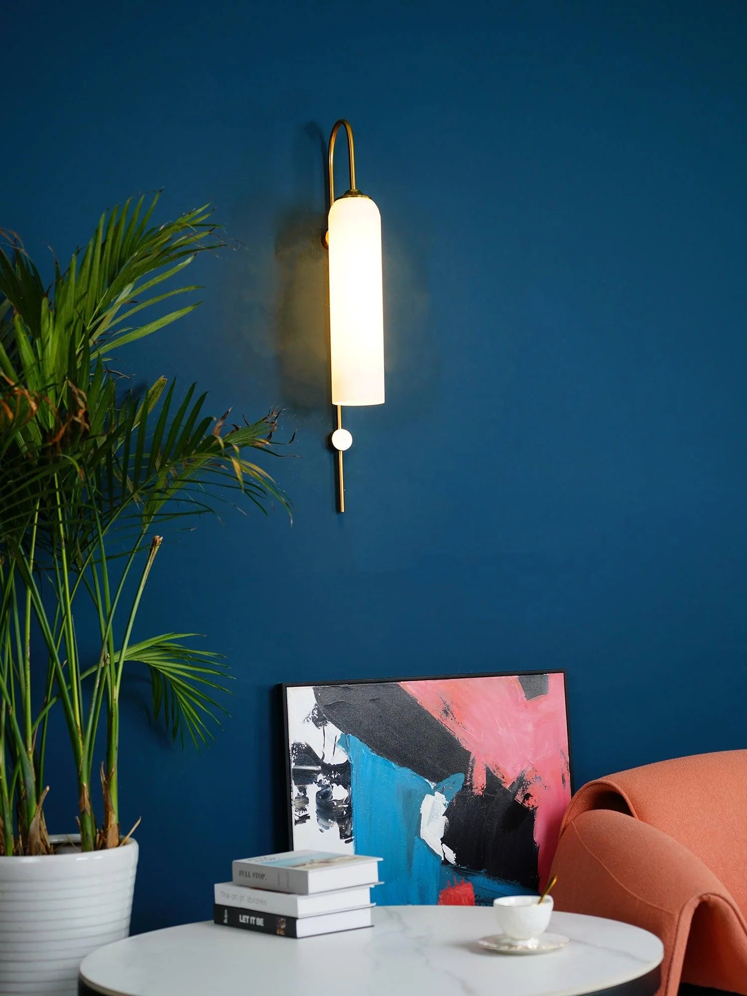 Applique Murale Tube en Verre Coloré — Lampe Chevet Style Nordique Moderne | FUSEAU™