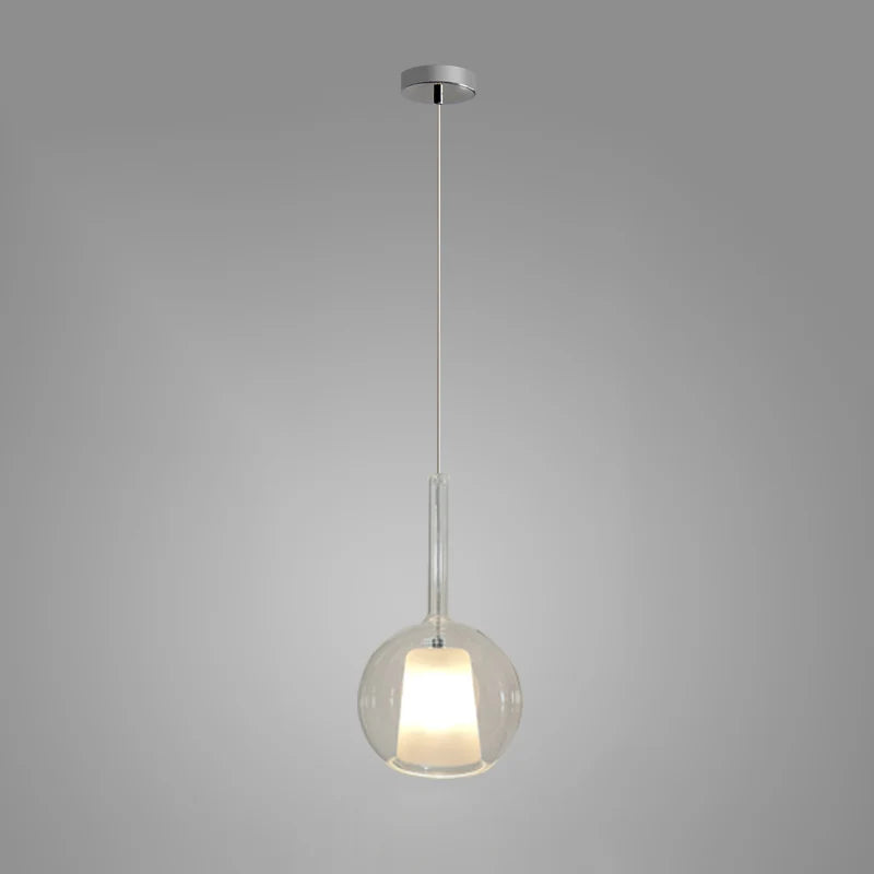 Suspension Boule en Verre Doré — Lustre Semi-Encastré Style Moderne Dimmable | GIVRE™
